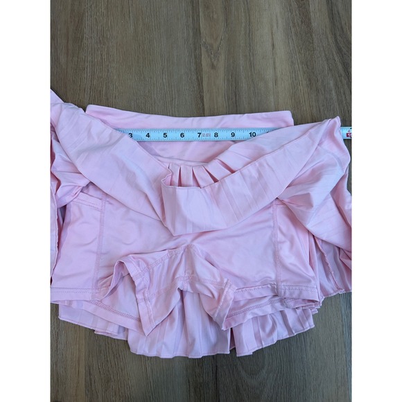 Gold Hinge pleated mini tennis skirt light pink almond blossom small athletic - Picture 6 of 7